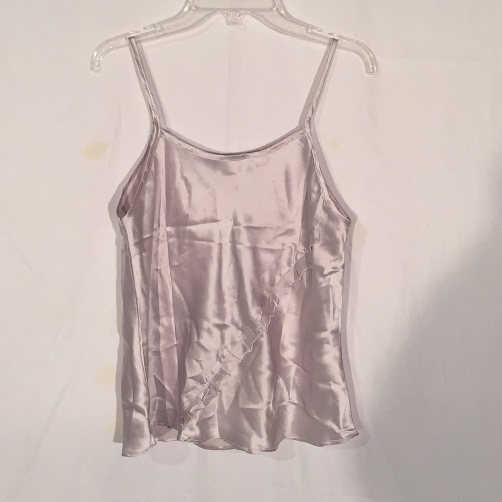 NWOT RUFFLED CAMI SILVER GRAY - Picture 3 of 4